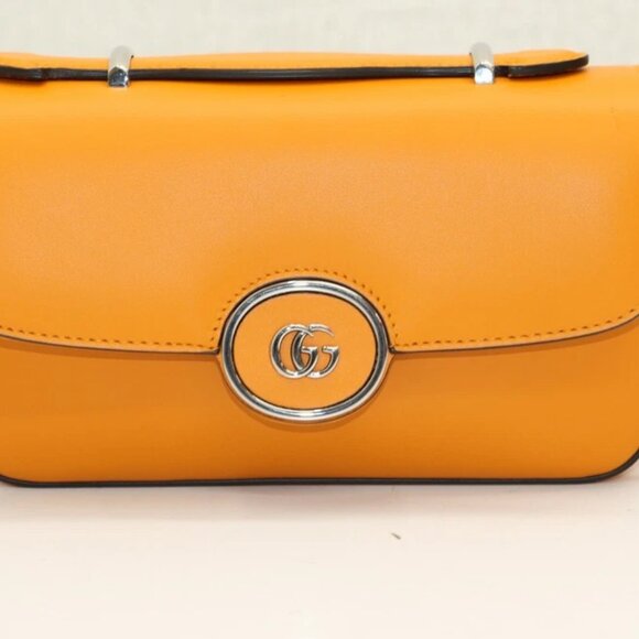 Gucci Petite GG Mini Shoulder Bag Orange Leather 739722 AABSG 7603 - Picture 6 of 16